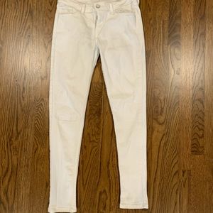 White denim jeans